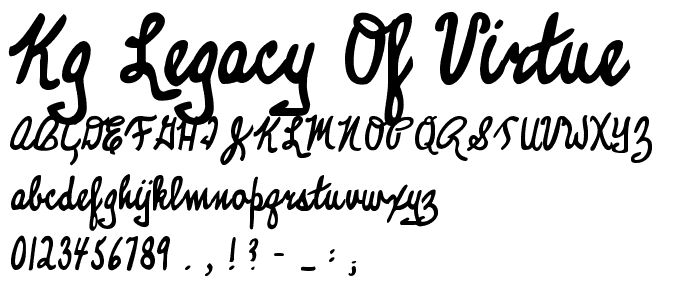 KG Legacy of Virtue font